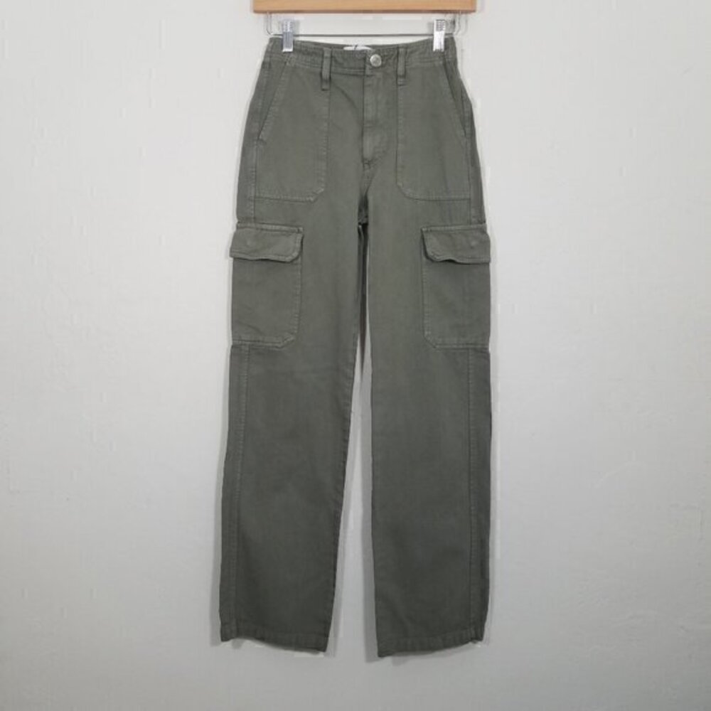 Zara High Rise Cargo Olive Green Pants Size 0